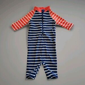 Baby Boden UV Protection Swimwear Blue and Red Stripe - Size: 3-6 M (68cm)